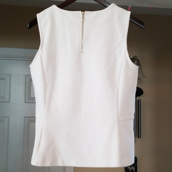Liz Claiborne White Sleeveless Blouse - Picture 2 of 5